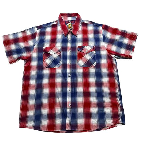 Dixxon Flannel Co. All Star 3XL Bamboo Blue Plaid Short Sleeve Mens Casual - Picture 9 of 13
